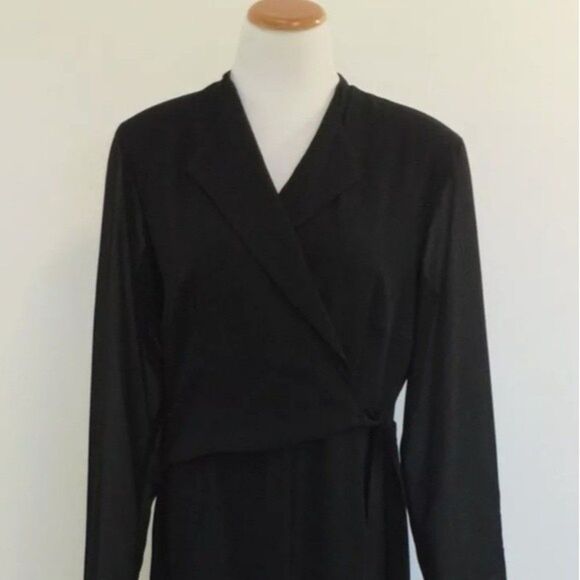 Vtg 90's Sheri Martin NY Sheer Double layer Wrap front jumpsuit - Picture 1 of 10